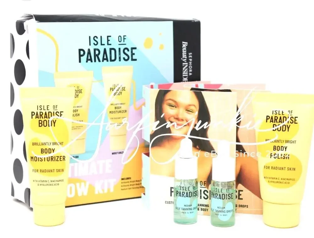 Brand new in box Isle of Paradise Ultimate Glow Kit, a 3-piece set at Sephora